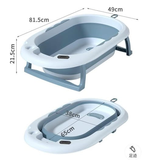 Bañera Plegable Para Bebé Con Cojin, Termometro y Ducha