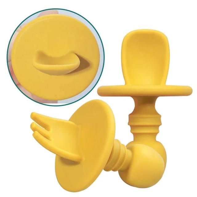 Mini Cubiertos Para Bebés Cuchara Y Tenedor