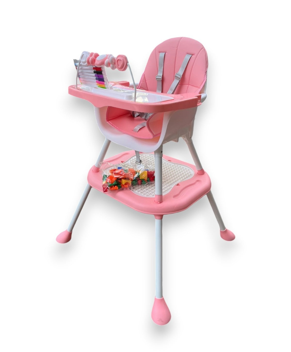 Silla Comedor 3 en 1 Didactica Para Bebé y Set Vajilla 10 piezas