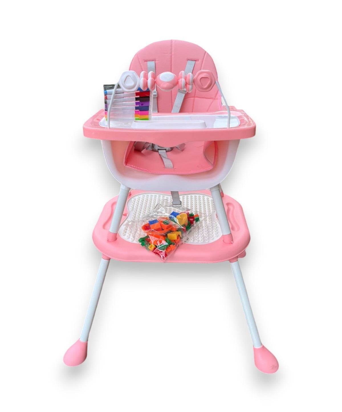 Silla Comedor 3 en 1 Didactica Para Bebé y Set Vajilla 10 piezas