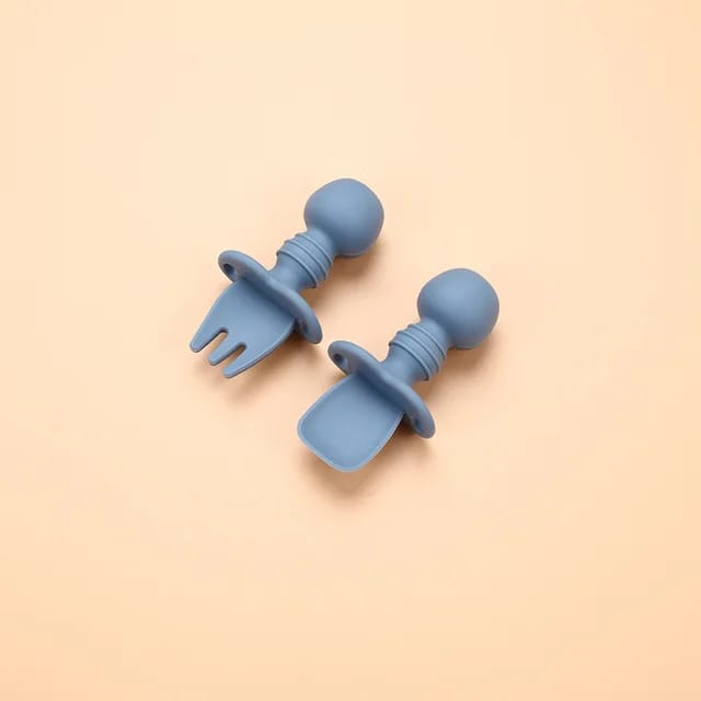 Mini Cubiertos Para Bebés Cuchara Y Tenedor
