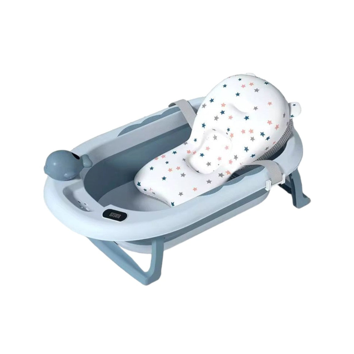 Bañera Plegable Para Bebé Con Cojin, Termometro y Ducha