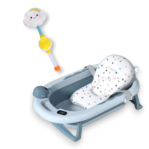 Bañera Plegable Para Bebé Con Cojin, Termometro y Ducha