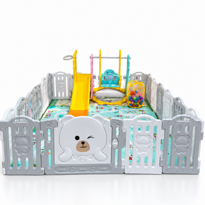 Combo Corral Area De Juegos Oso - Zona De Juegos 2 En 1