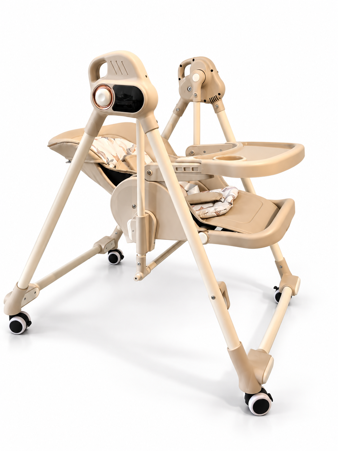 Silla comedor plegable y mecedora eléctrica para bebé