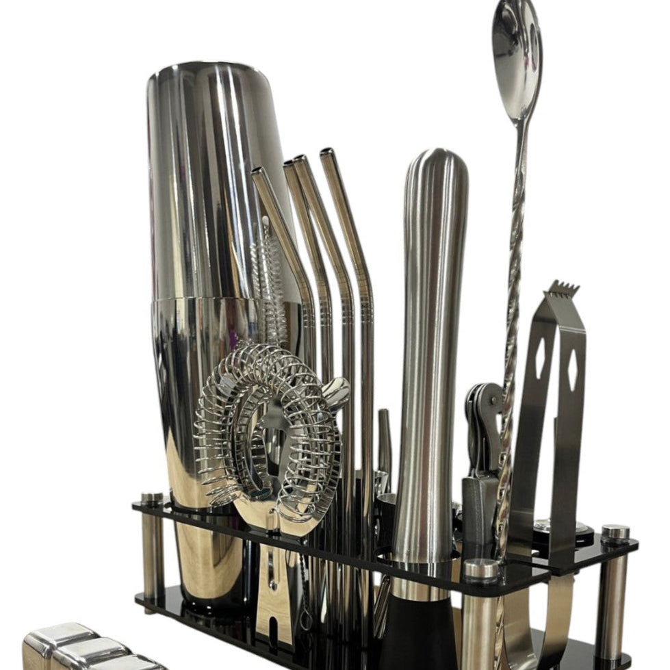 Kit de Coctelería de lujo 24 piezas (Base Acrílica)