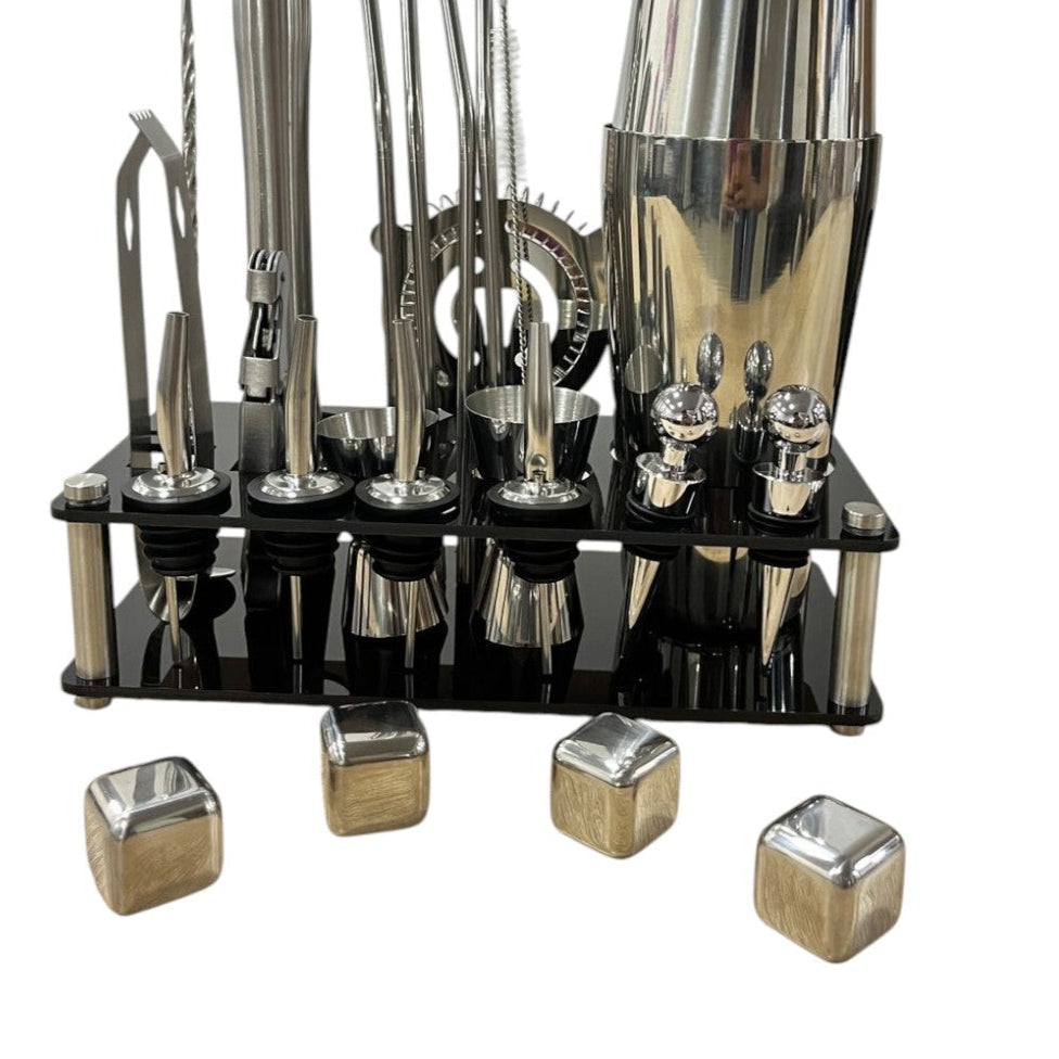 Kit de Coctelería de lujo 24 piezas (Base Acrílica)