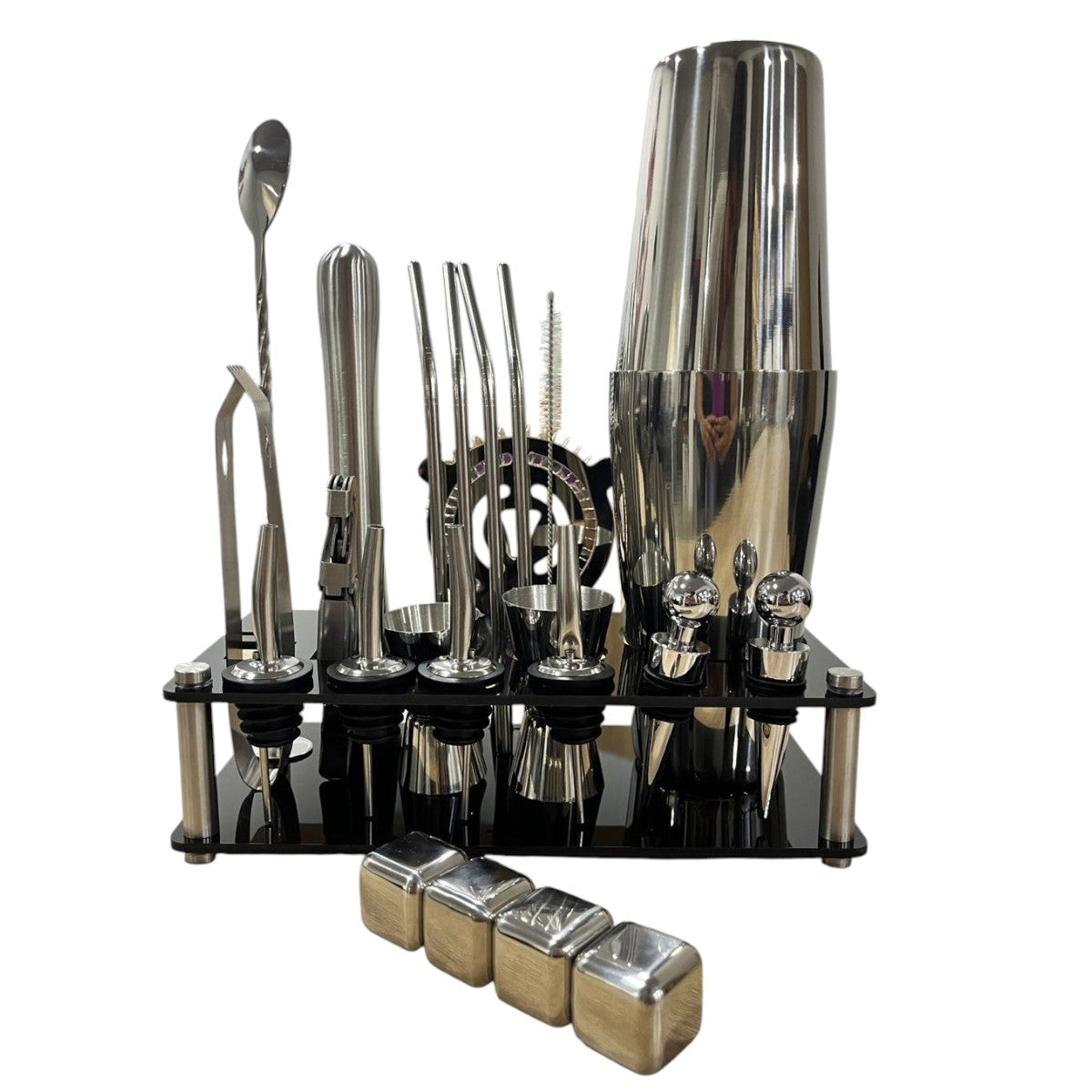Kit de Coctelería de lujo 24 piezas (Base Acrílica)