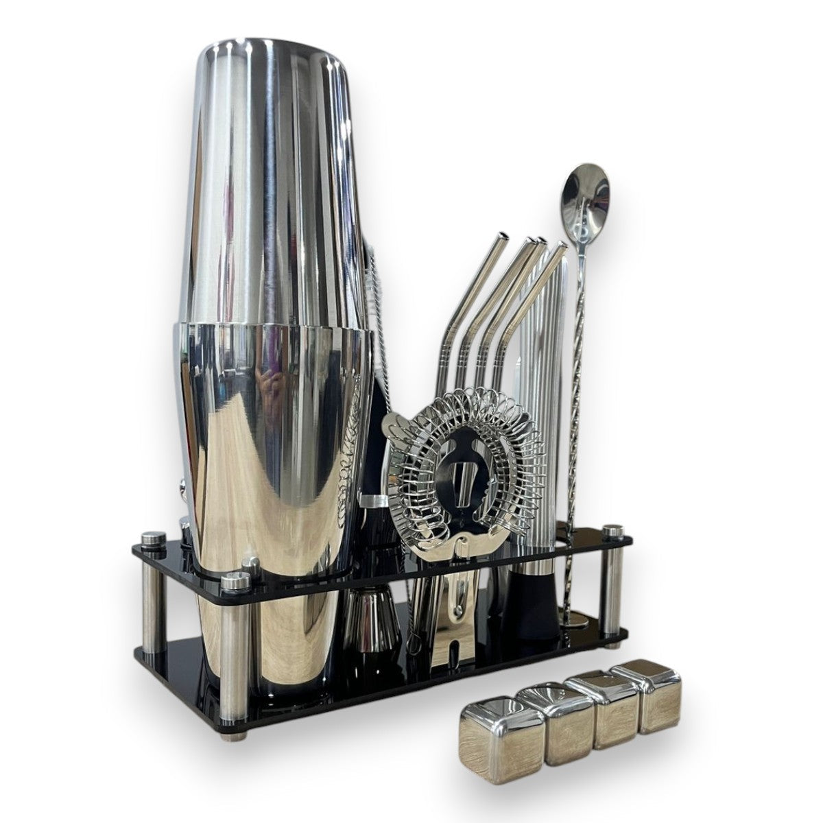 Kit de Coctelería de lujo 24 piezas (Base Acrílica)