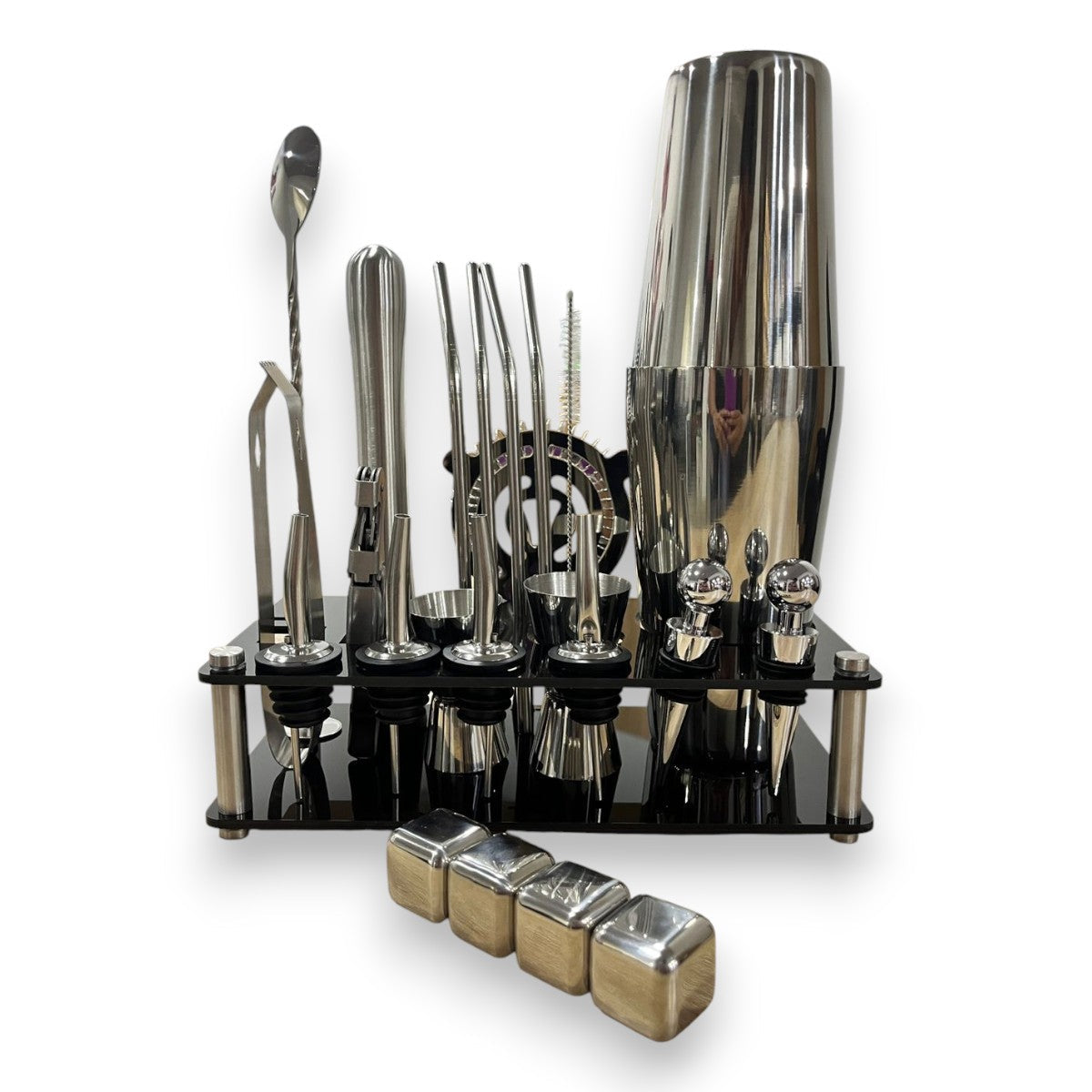 Kit de Coctelería de lujo 24 piezas (Base Acrílica)