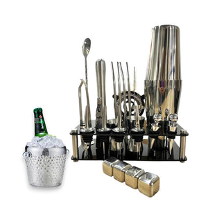 Kit de Coctelería de lujo 24 piezas (Base Acrílica)