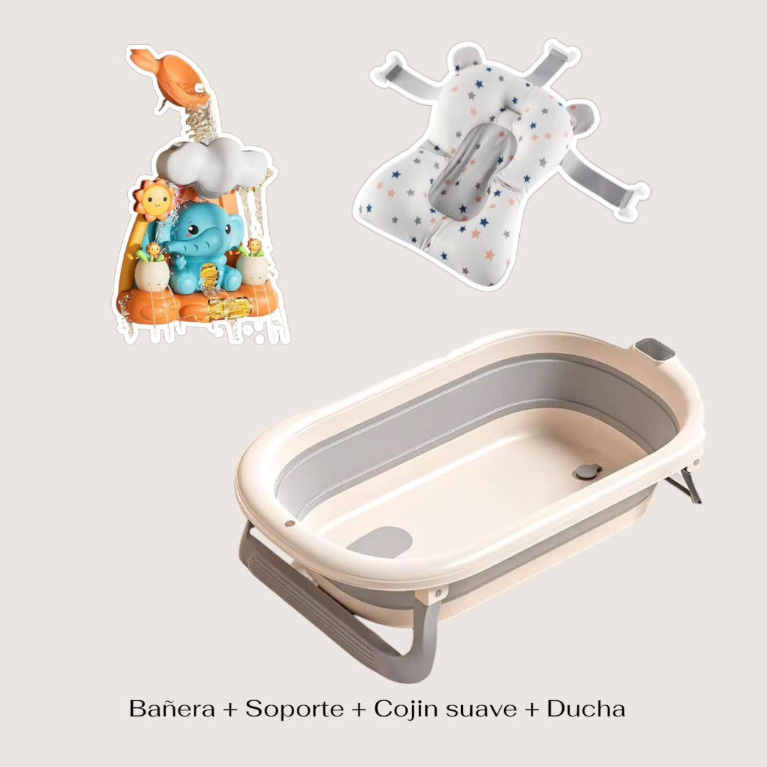 Bañera Para Bebé + Soporte Métalico + Accesorio