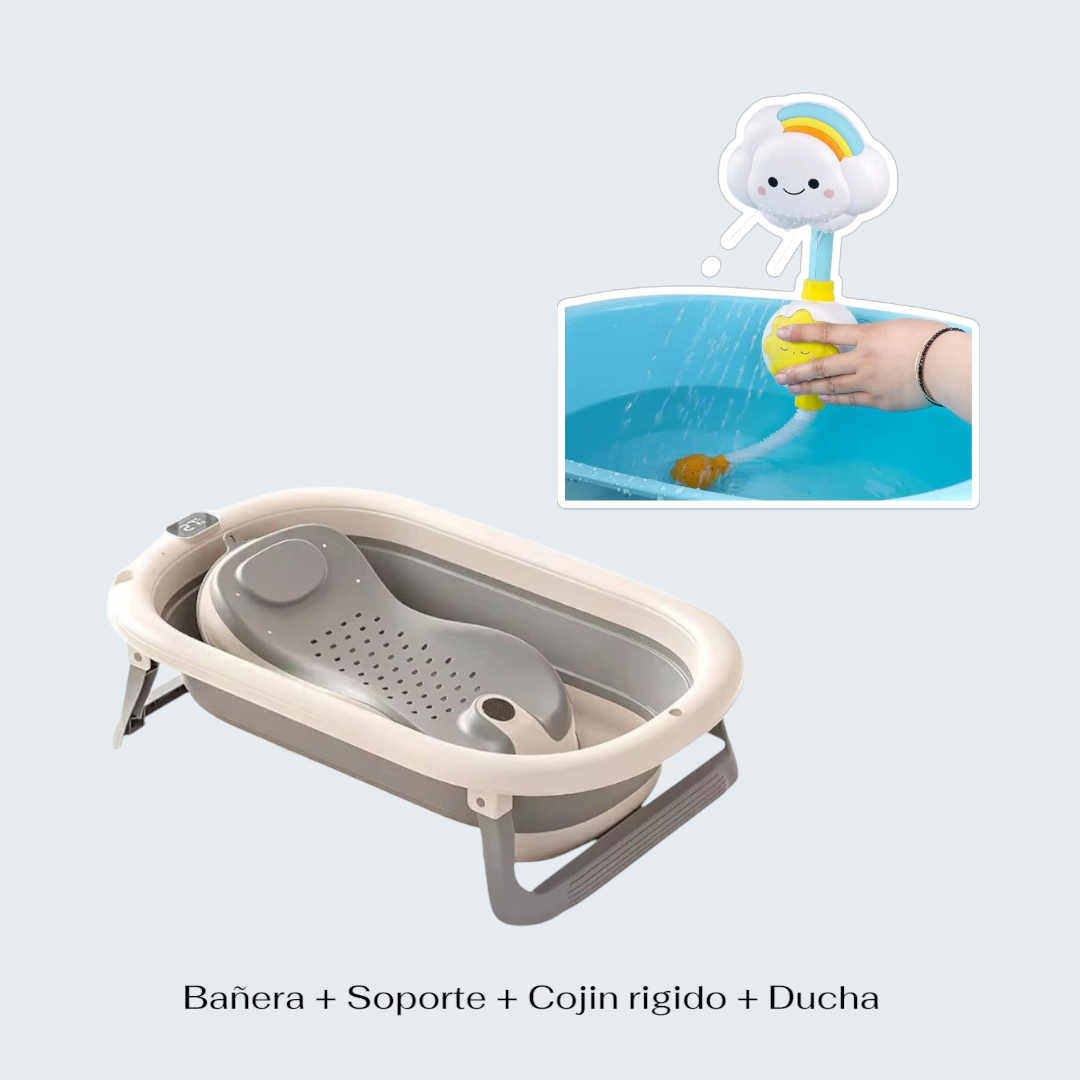 Bañera Para Bebé + Soporte Métalico + Accesorio