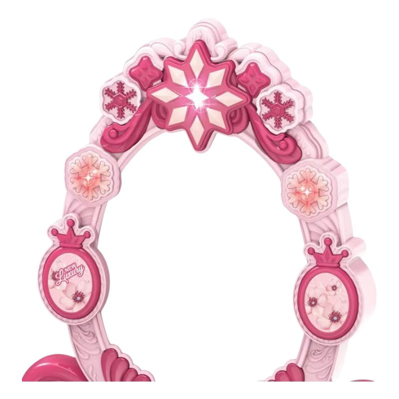 Tocador Infantil para Niñas con Espejo, Maquillaje y Accesorios