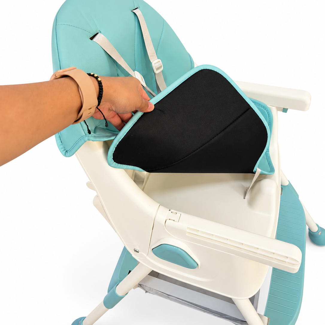 Silla Comedor Plegable Para Bebé - Verde Claro
