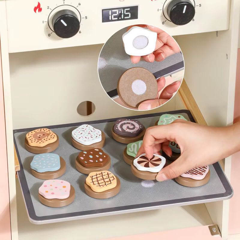 Cocina Infantil de Juguete en MDF Palo Rosa – Cocina Multifuncional