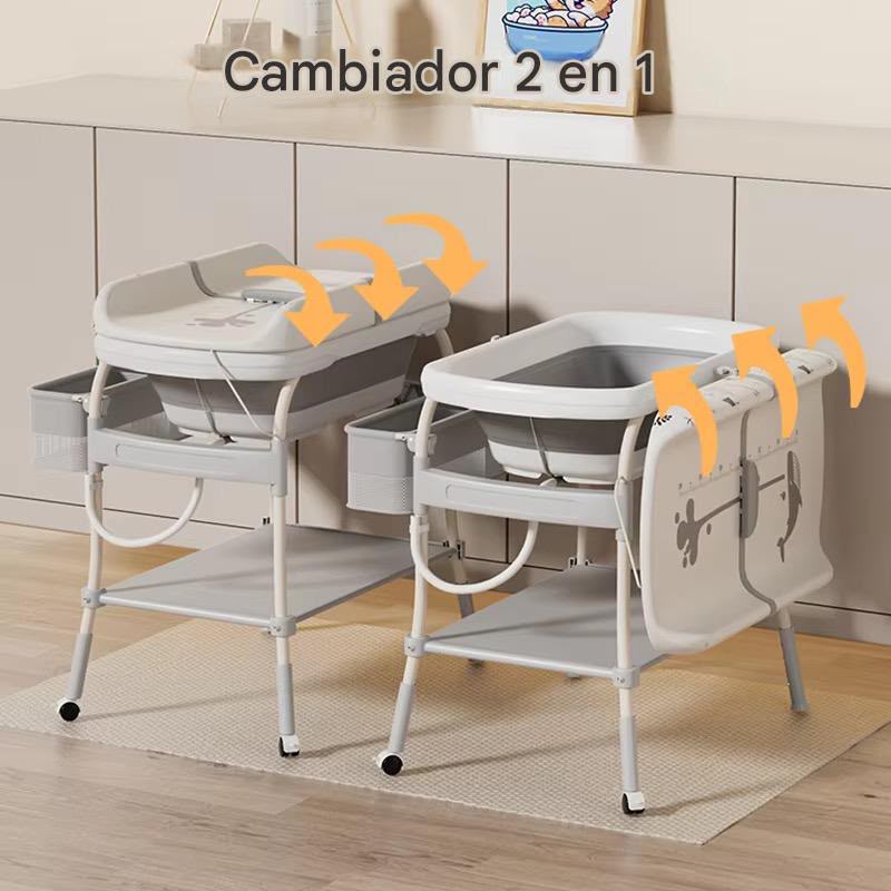 Bañera + Cambiador 2 en 1 para Bebé