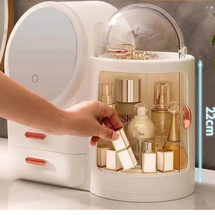 Organizador de Maquillaje con espejo LED