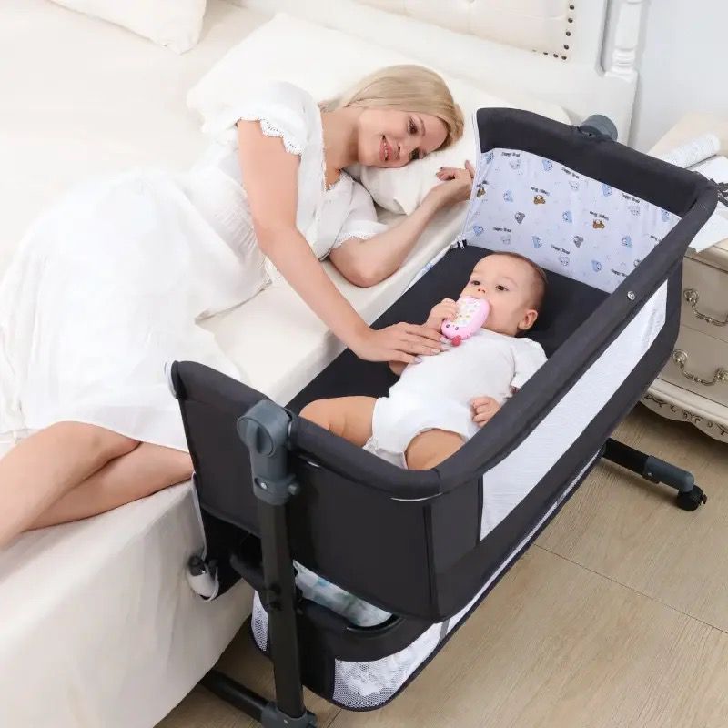 Cuna Colecho Para Bebe Con Mosquitero Mecedora Y Organizador