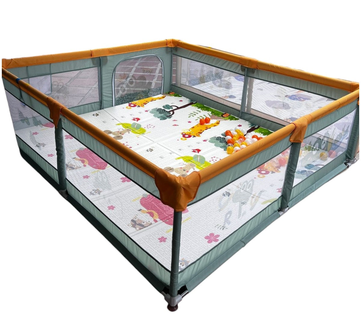 Corral De Pelotas Con Tapete 2.00x1.80x60