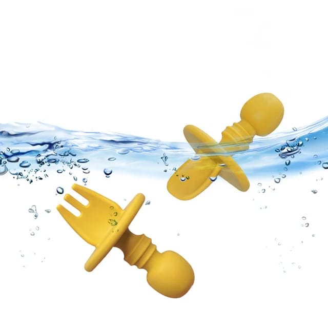 Mini Cubiertos Para Bebés Cuchara Y Tenedor