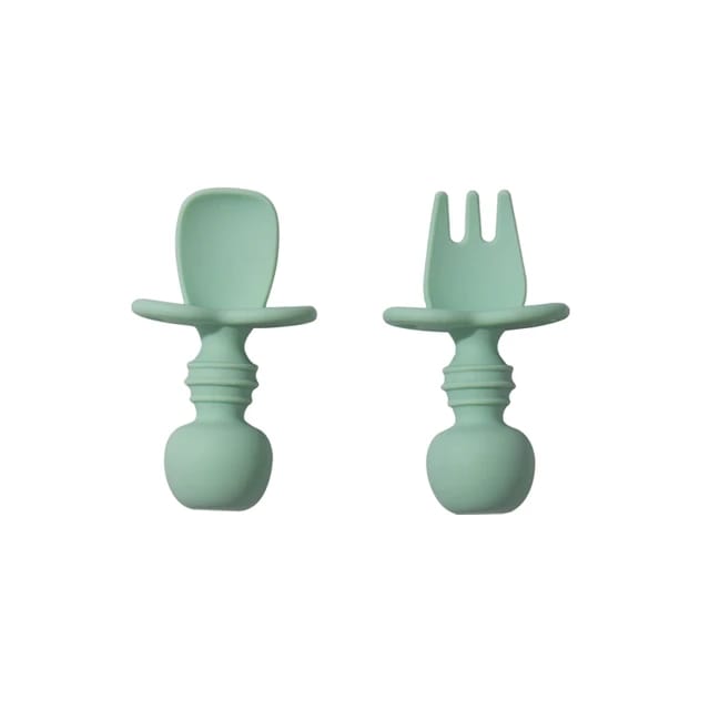 Mini Cubiertos Para Bebés Cuchara Y Tenedor
