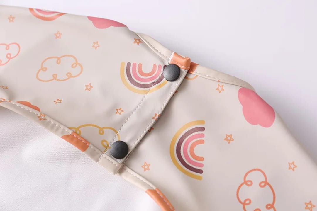 Babero Delantal Manga Larga, Impermeable Infantil