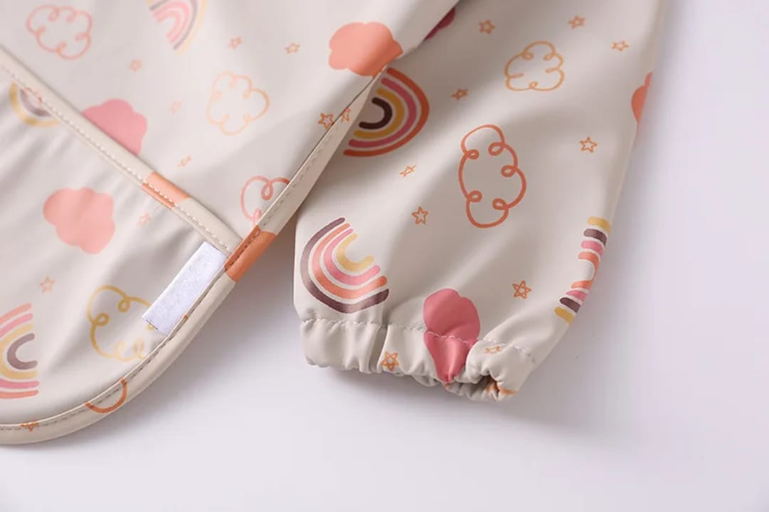 Babero Delantal Manga Larga, Impermeable Infantil