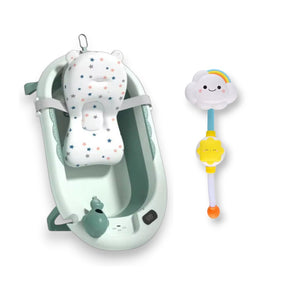Bañera Plegable Para Bebé Con Cojin, Termometro y Ducha