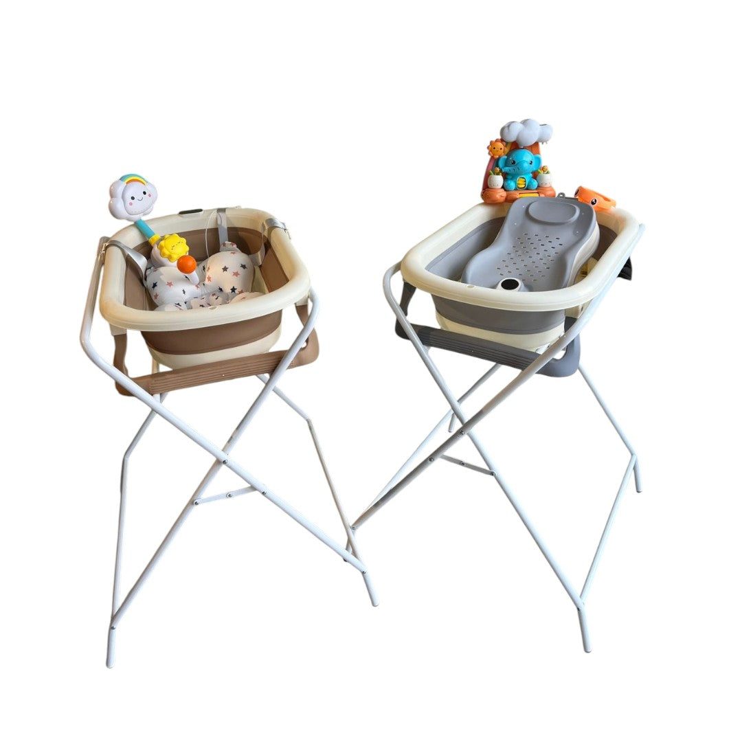 Bañera Para Bebé + Soporte Métalico + Accesorio