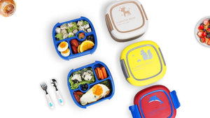 Lonchera Bento Con Compartimientos Fiambrera Niños Y Adultos