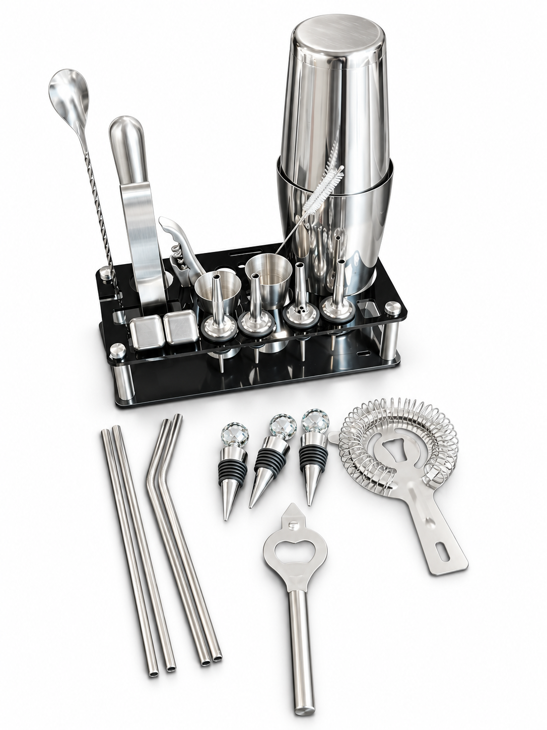 Kit Cocteleria 23 Piezas - Base Acrilica