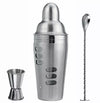 Coctelera Kit 4 Piezas Vaso Giratorio Recetas Set Bartender