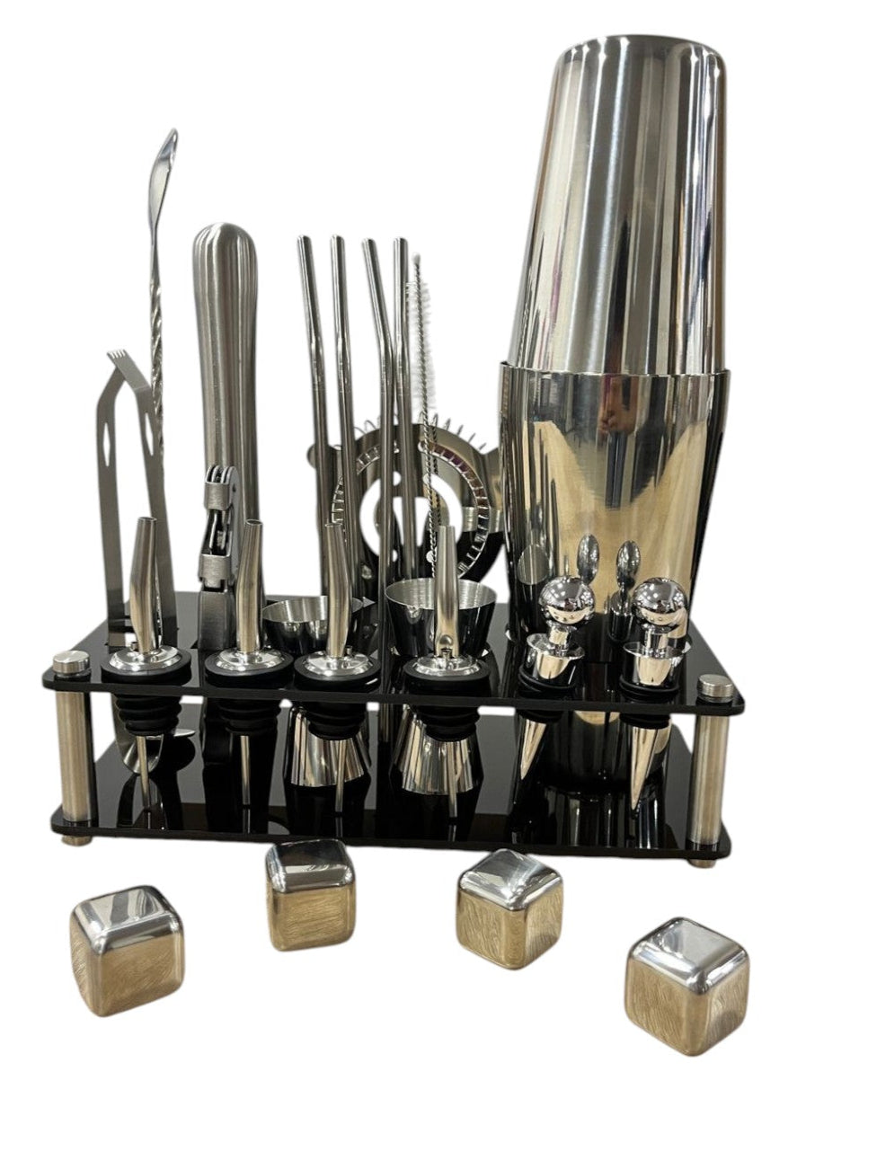 Kit de Coctelería de lujo 24 piezas (Base Acrílica)