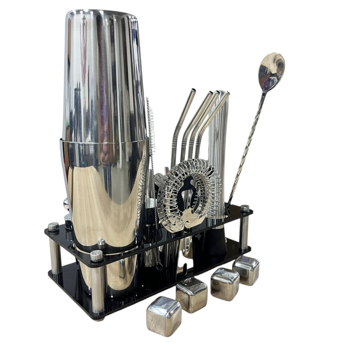 Kit de Coctelería de lujo 24 piezas (Base Acrílica)