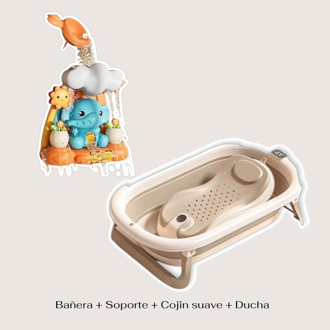 Bañera Para Bebé + Soporte Métalico + Accesorio