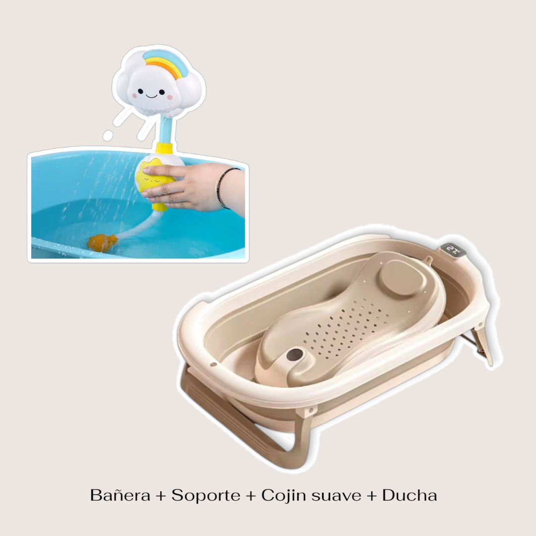 Bañera Para Bebé + Soporte Métalico + Accesorio