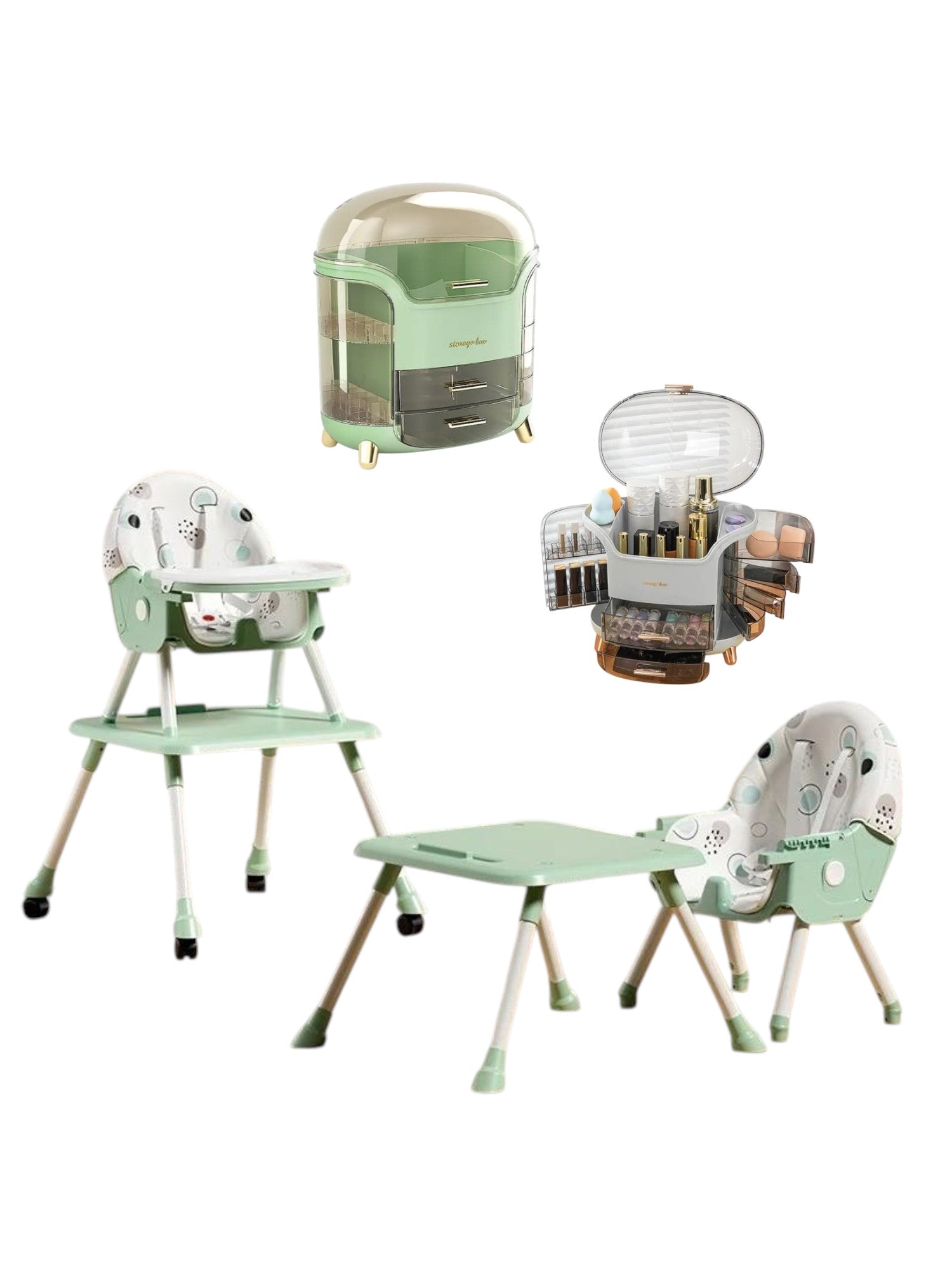 Promoción Silla Comedor 3 en 1 y Organizador De Maquillaje