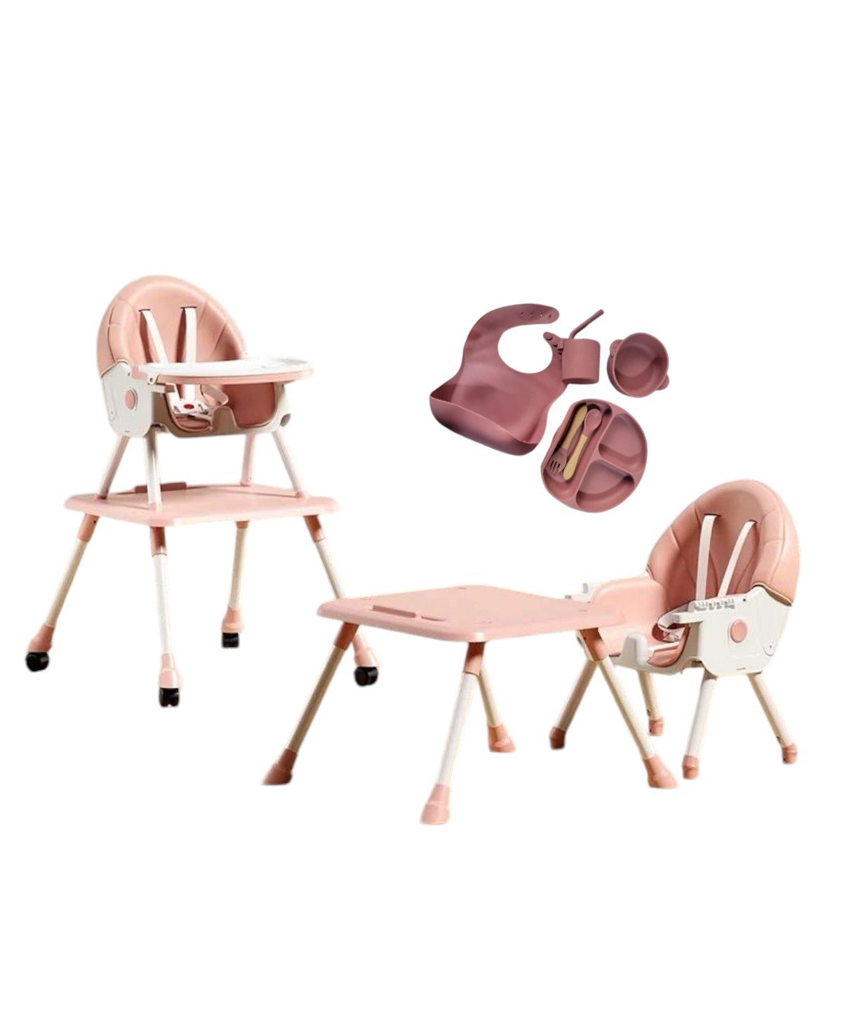 Combo Silla Comedor 3 en 1 Y Set Vajilla 7 piezas