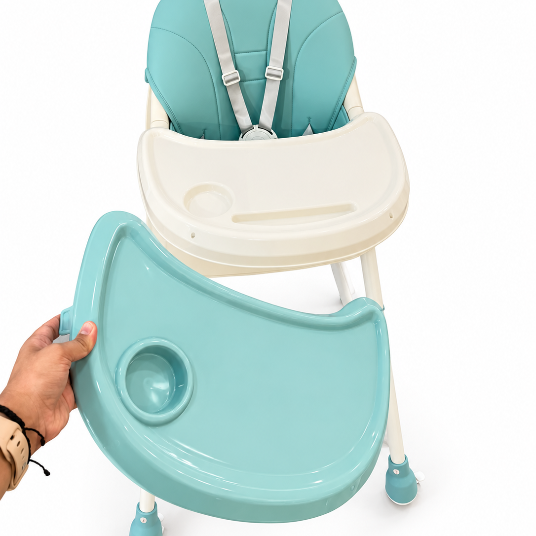 Silla Comedor Plegable Para Bebé - Verde Claro