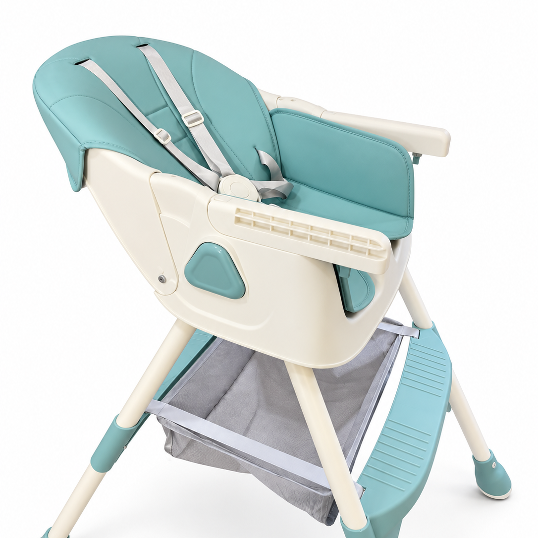 Silla Comedor Plegable Para Bebé - Verde Claro