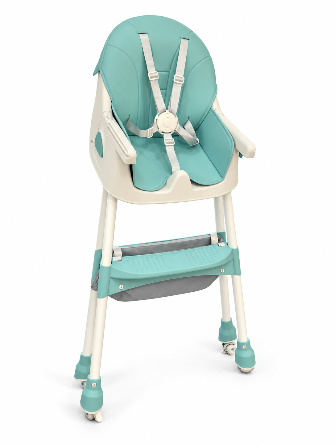 Silla Comedor Plegable Para Bebé - Verde Claro