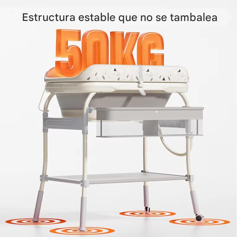 Bañera + Cambiador 2 en 1 para Bebé