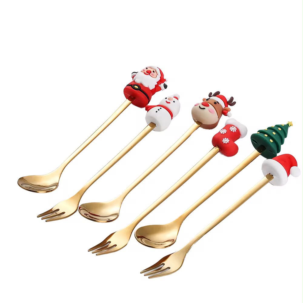 Set de Cubiertos Navideños 6 Piezas – Decoración para Mesa