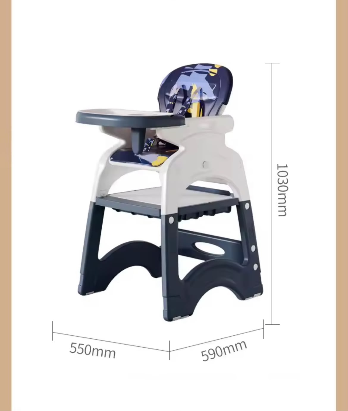 Silla de Comer Infantil 3 en 1 Multifuncional