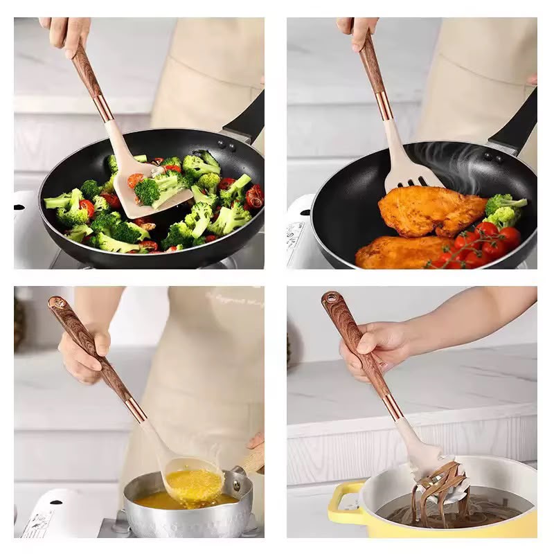 Set de Utensilios de Cocina en Silicona