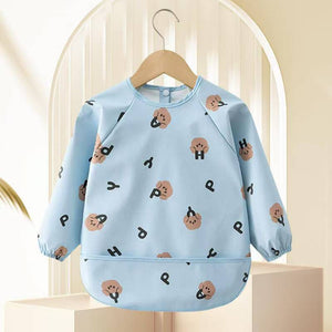 Babero Delantal Manga Larga, Impermeable Infantil