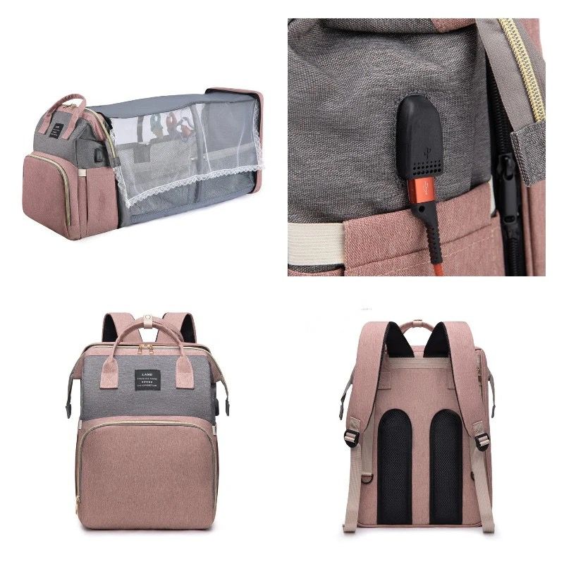 Pañalera Morral de bebé 3 en 1 con cambiador plegable (LAND) RFE-3