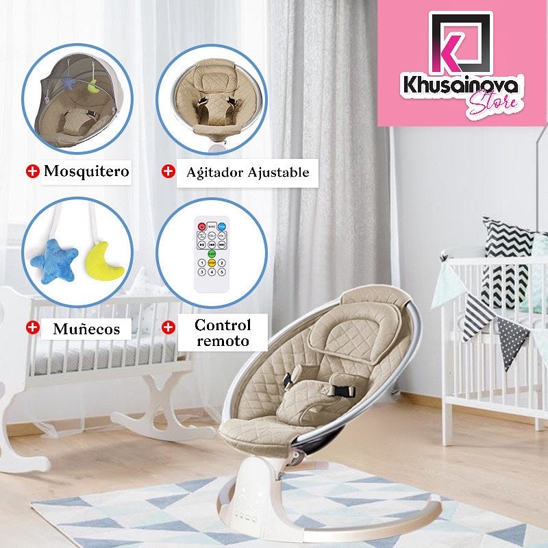 Silla Mecedora Electrica Para Bebe Con Movimiento Lateral