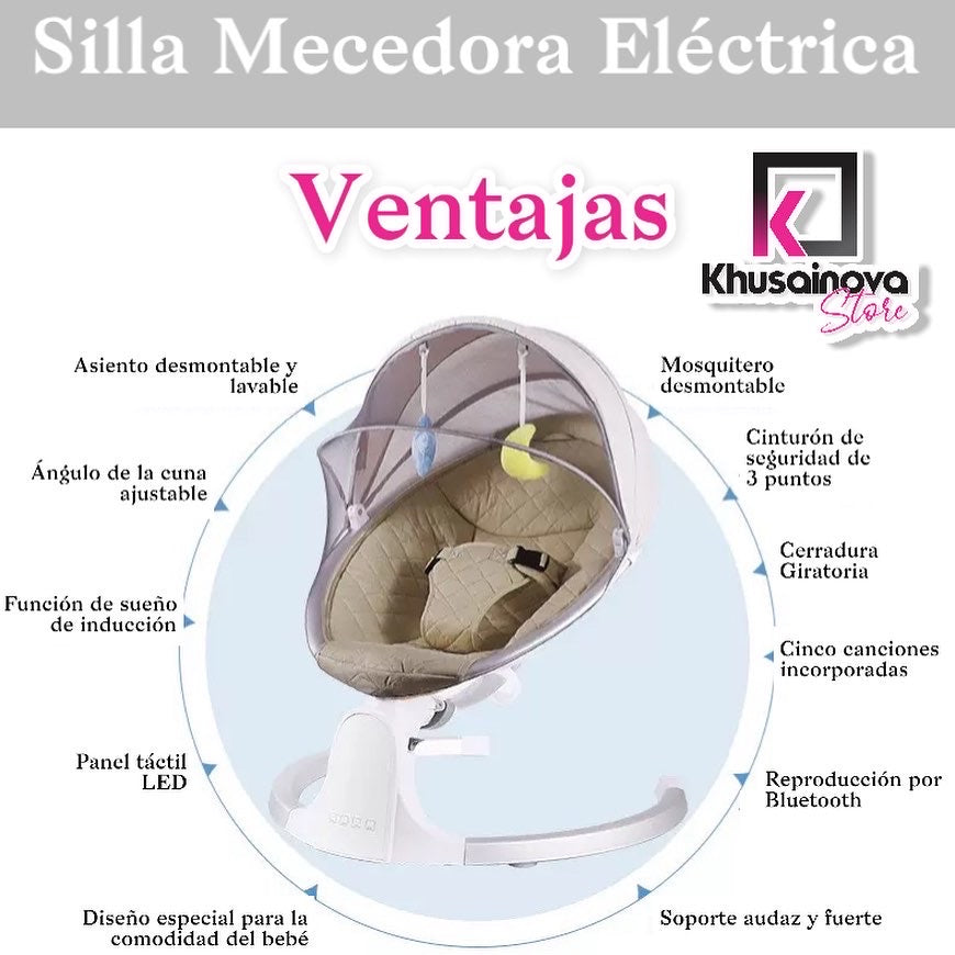 Silla Mecedora Electrica Para Bebe Con Movimiento Lateral